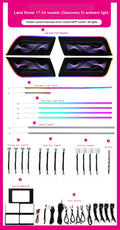 Interior LED Ambient Light for Land Rover Discovery 5 2017-2025 Models with 64-color Ambient Light Modification Accessories