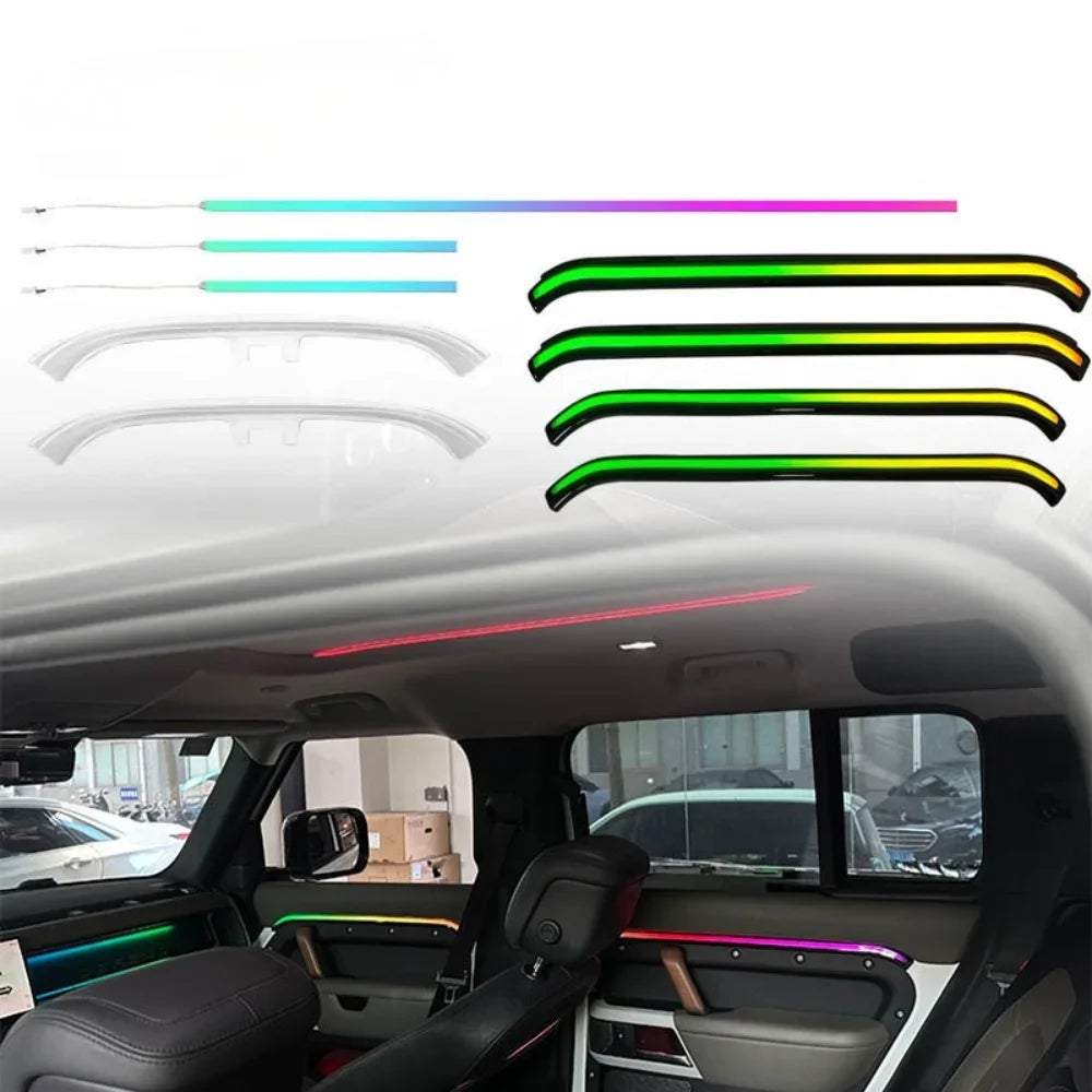Car Ambient Light for Land Rover Defender 2020-2025 Models 64-color Dynamic Symphony Ambient Lighting Decorative Accessories