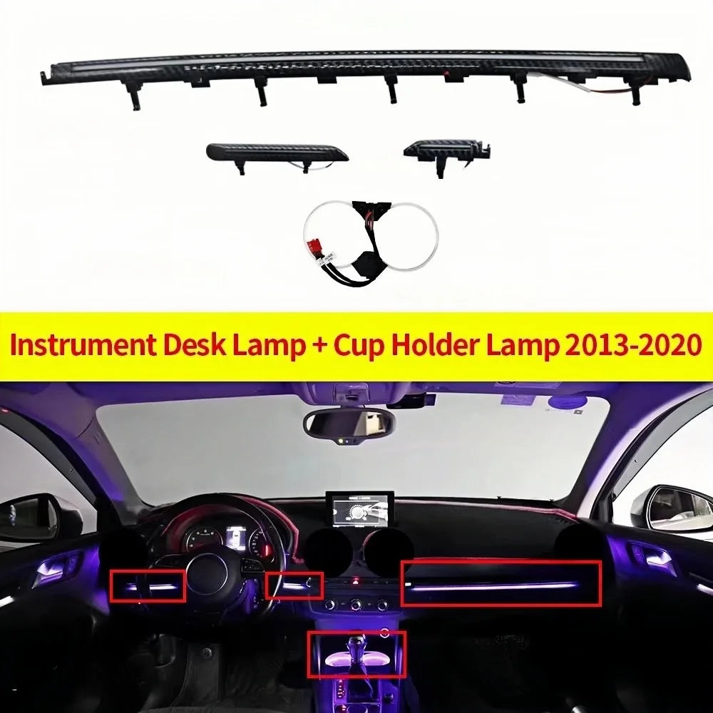 256 Colours Bluetooth APP Control For Audi A3 S3 RS3 8V 8Y 8P 2004-2020 Turbo Nozzle Ambient Light Dashboard Air Vent Turbine