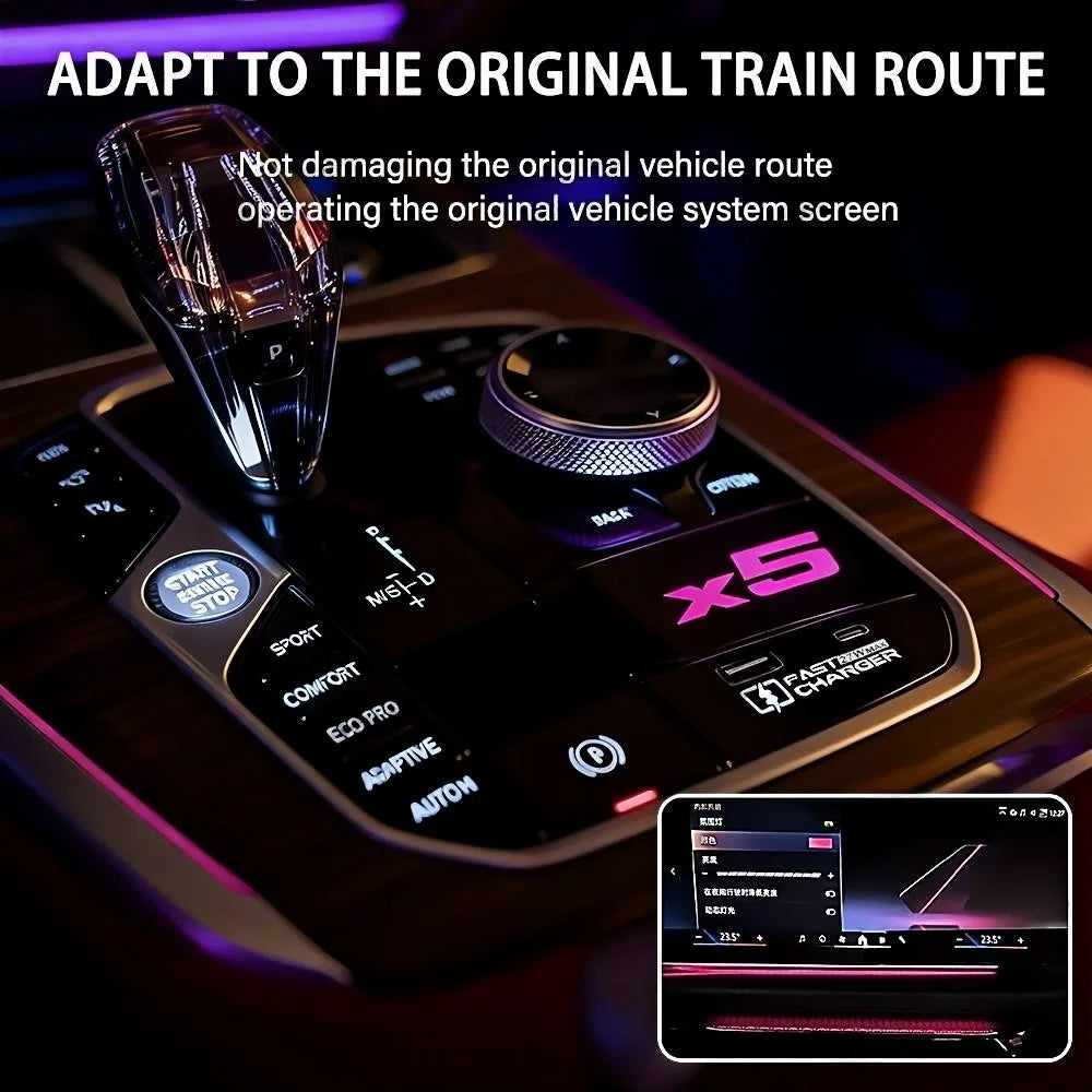 LED 11 Color Ambient Light Center Console Docking Station For BWM 3/4Series G20 G22 G26 G28 X3 X4 X5 Car Lnterior Modification