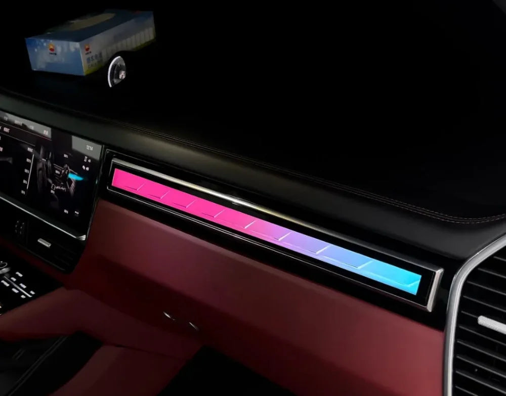 Upgraded 3D Crystal Dynamic Ambient Light 2017-2023 For Porsche Cayenne Symmetry Rainbow Car Interior Atmosphere Light
