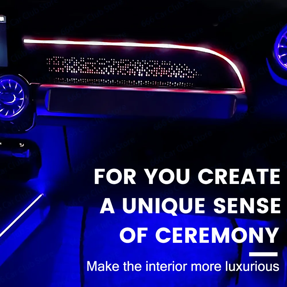 64 Color LED Co Pilot Decorative Panel For Mercedes Benz GLB-Class W247 X247 Automotive Dashboard Decorative Light