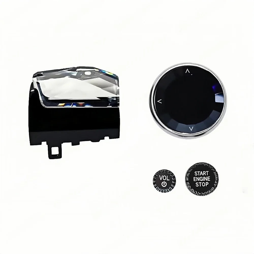 RHD Crystal Gear Paddle Shifter Lever Knob For BMW 2 3 4 Series G20 G21 G22 G26 G28 X5 X6 X7 Engine Start Button Kit 4pcs