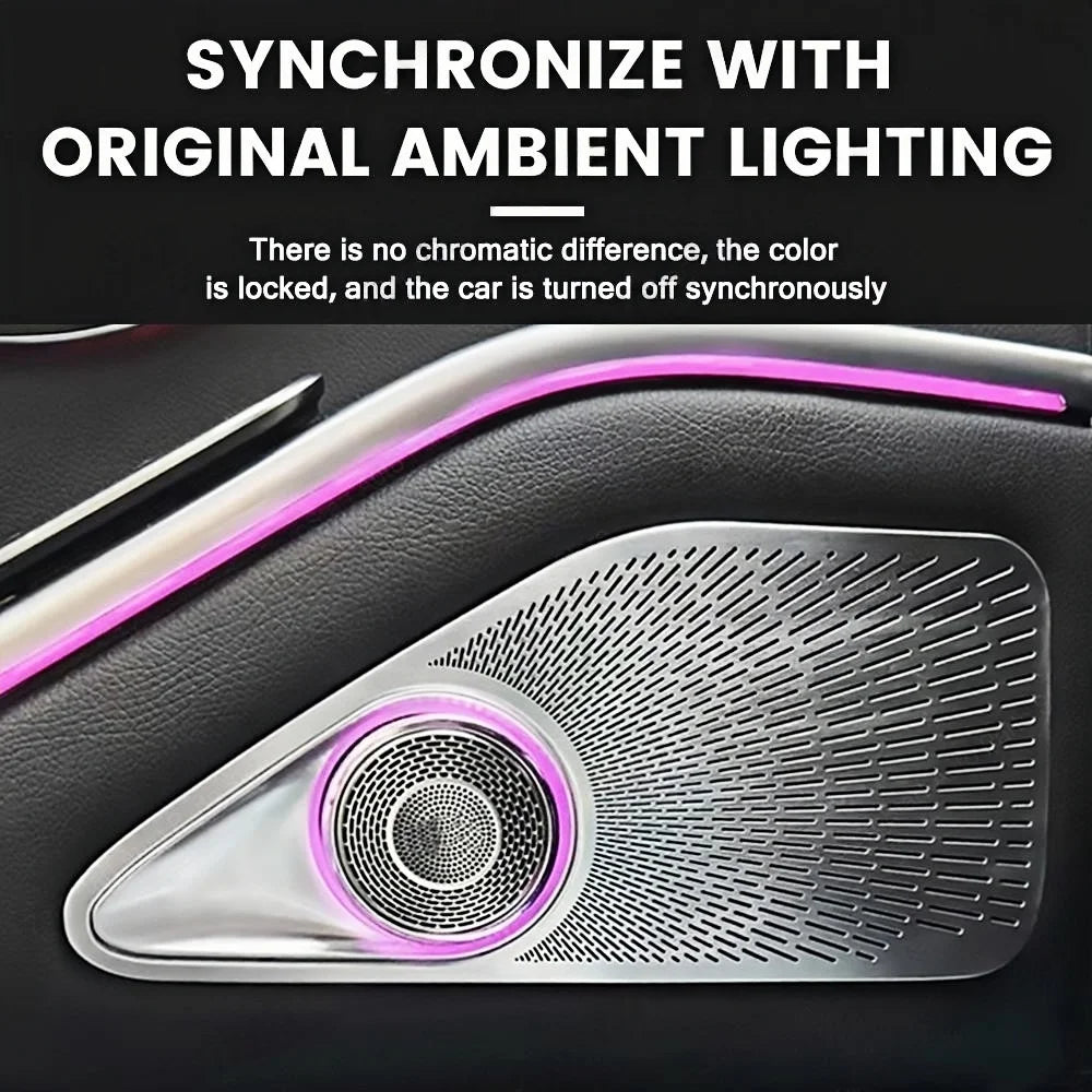 64 Colors Rotating Tweeter Door Speaker For Mercedes Benz S-Class W223 Horn Ambient light Speaker Cover Car Accessories
