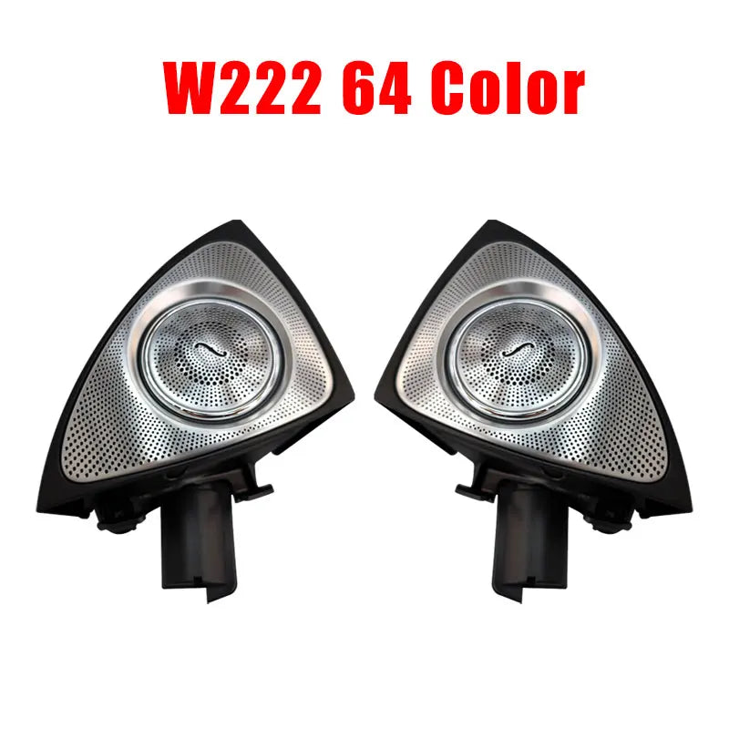 64 Color 3D Rotating Tweeter For Mercedes Benz C GLC E S W205 W213 W222 X253 W177 RGB LED Light Car Speaker Horn Refit
