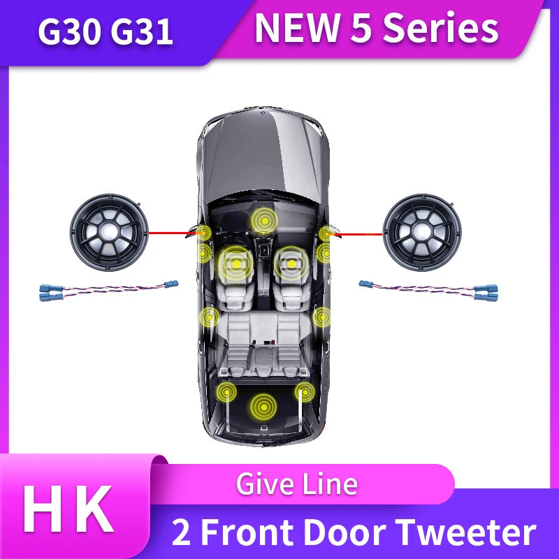 Car Front Door Tweeter Cover For BMW G30 5 Series Audio Trumpet  Head Treble Horn Frame Speaker Decoration Accessories Refit