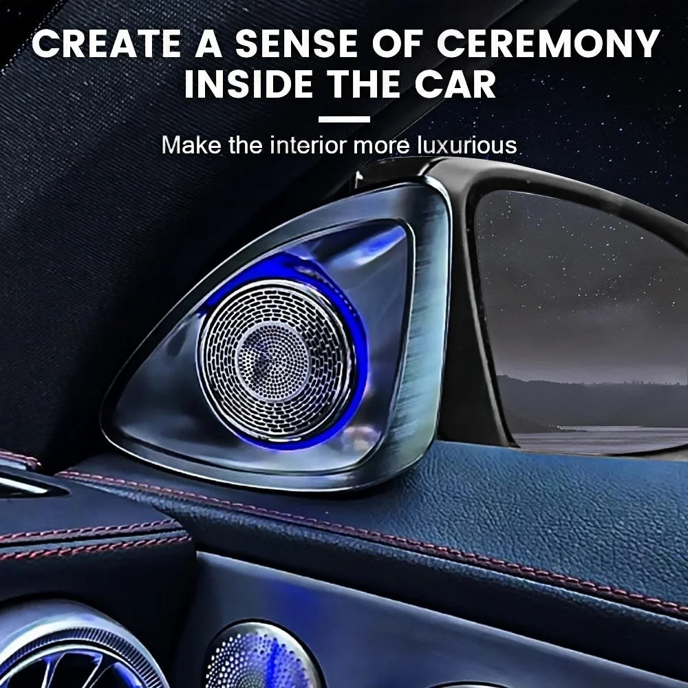 4D Rotating Tweeter Speaker 3/64 Colors Car Treble Horn Tuning For Mercedes Benz C-class Coupe 2 doors Car Decorative Lamp Refit