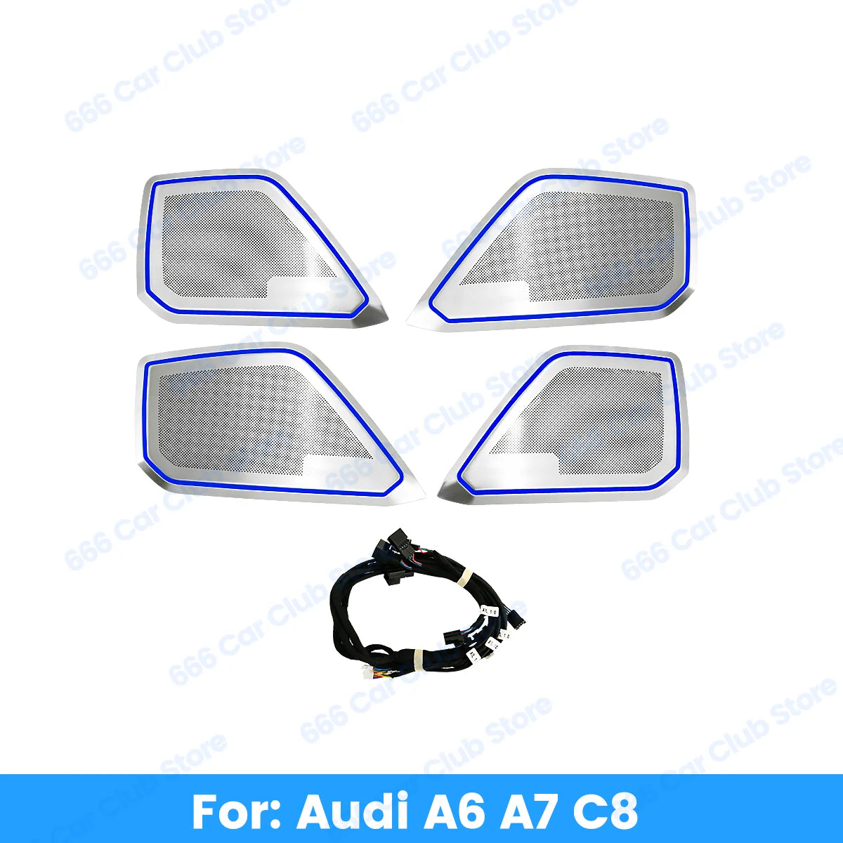 32 Colour Car LED Speaker Cover For Audi A6 A7 C8 RS6 RS7 Car Door Audio Decorative Lamp Ambient Light