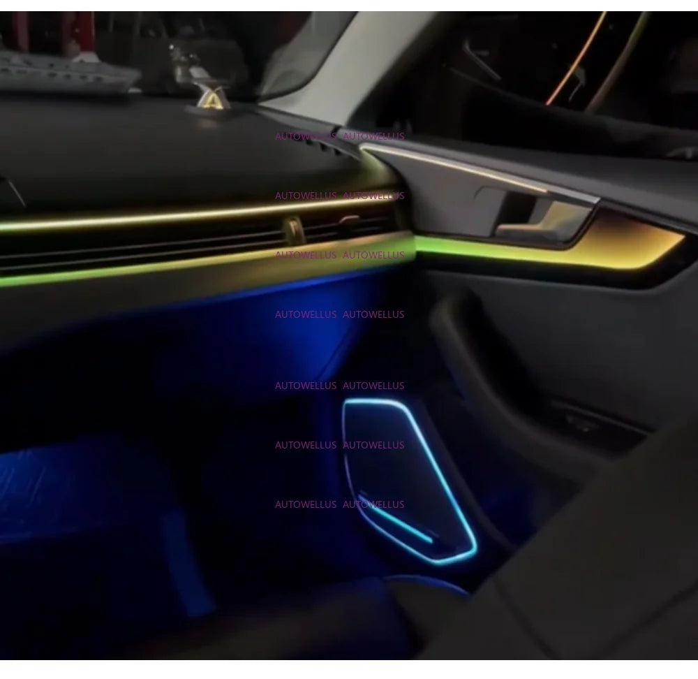 Ambient Light For Audi A5/S5(2 doors) 2017-2025 environmental Backlight Atmosphere Lamp Kit Symphony 256 Colors  APP MMI Control