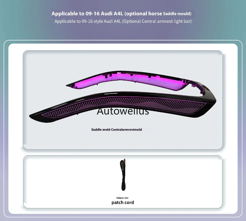 Auto Accessaries21-color Door Dashboard Panel For Audi A4 B8 2009-2016 Button APP Contorl LED Atmosphere Lamp Luminous Strip Amb