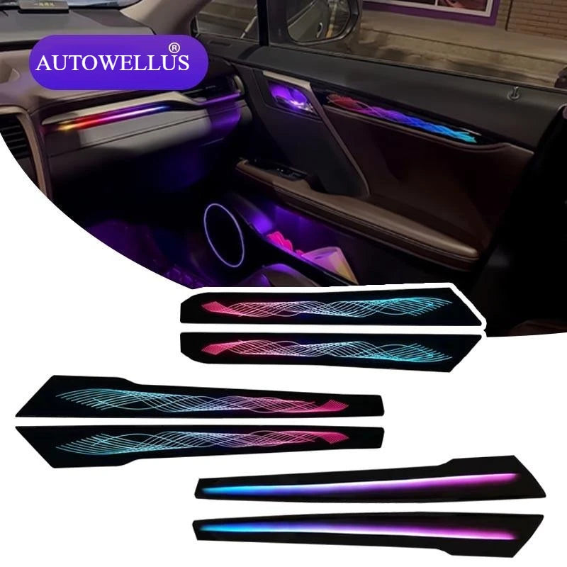 Upgraded 64 Color Car LED Ambient Light for Lexus RX 2016-2022 Dynamic Symphony Interior Light Kit Auto Interior Lighting