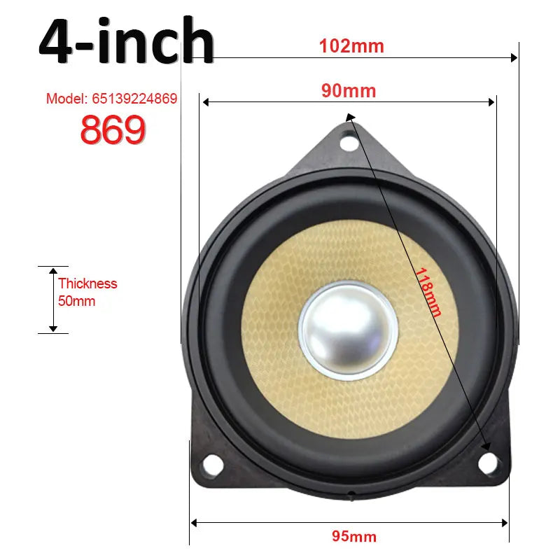 4 Inch Midrange Loudspeaker For BMW E60 E61 E63 E64 E65 E66 F07 F01 F02 F03 X3 E83 X5 E70 X6 E71 E72 3 5 7 Series Audio Speaker