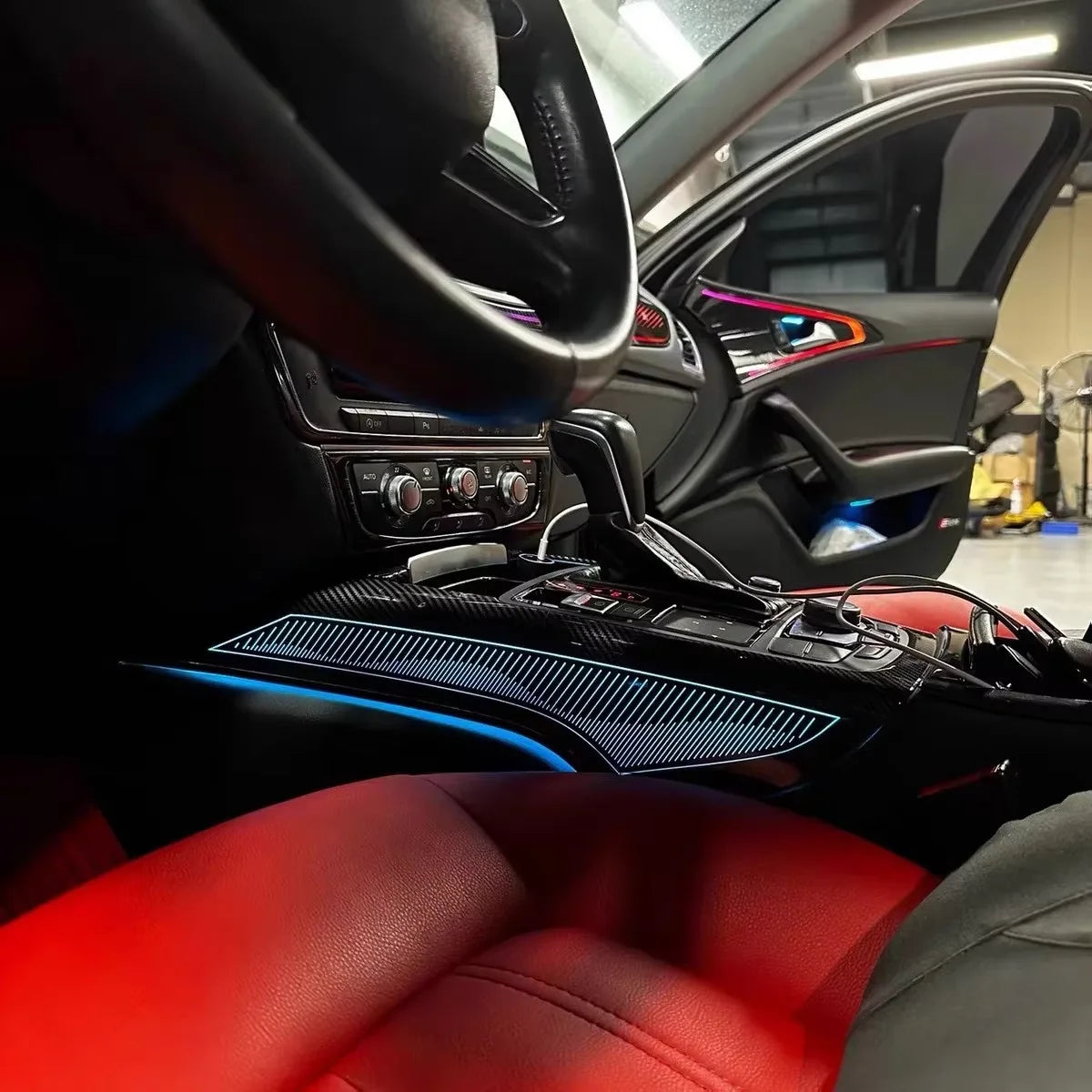 64 Color Car Ambient Light for Audi A6 C7 S6 RS6 2012-2018 Car LED Light Accessories Symphony Saddle Light for Car Upgrade