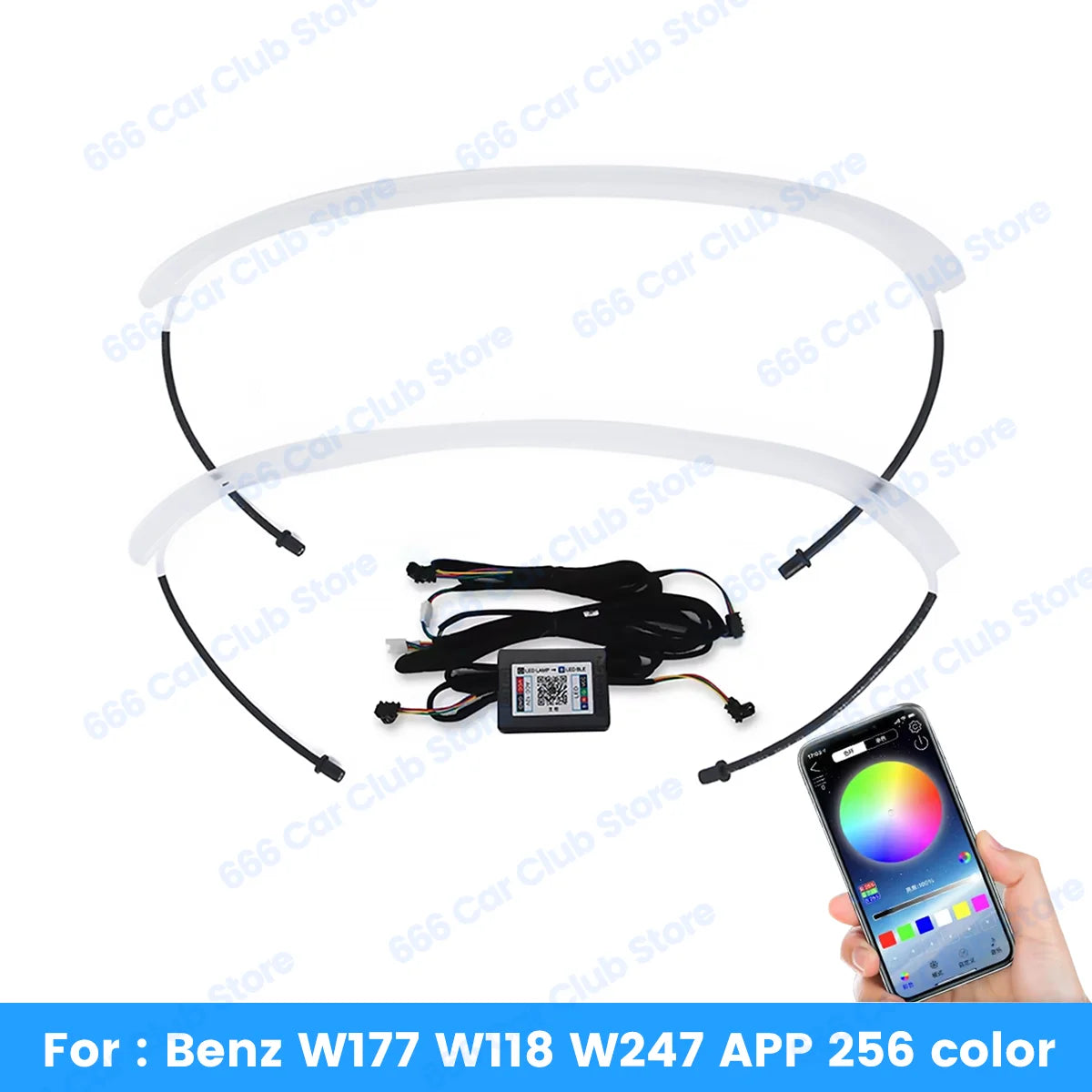 256 farben LED Sitz Zurück Lampe Rückenlehne Dekorative lichter Für Mercedes Benz W177 W118 W247 B CLA GLB GLA  APP Control