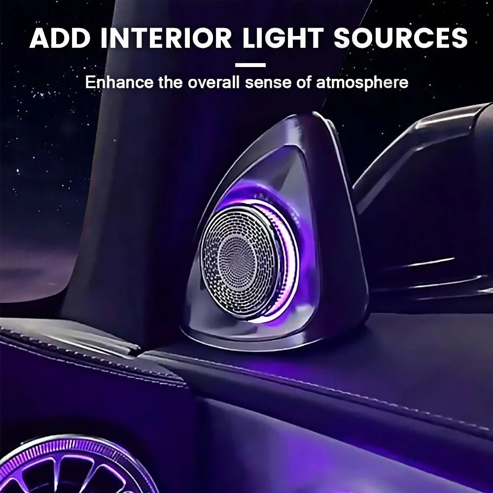 4D Rotating Tweeter Speaker 3/64 Colors Car Treble Horn Tuning For Mercedes Benz C-class Coupe 2 doors Car Decorative Lamp Refit