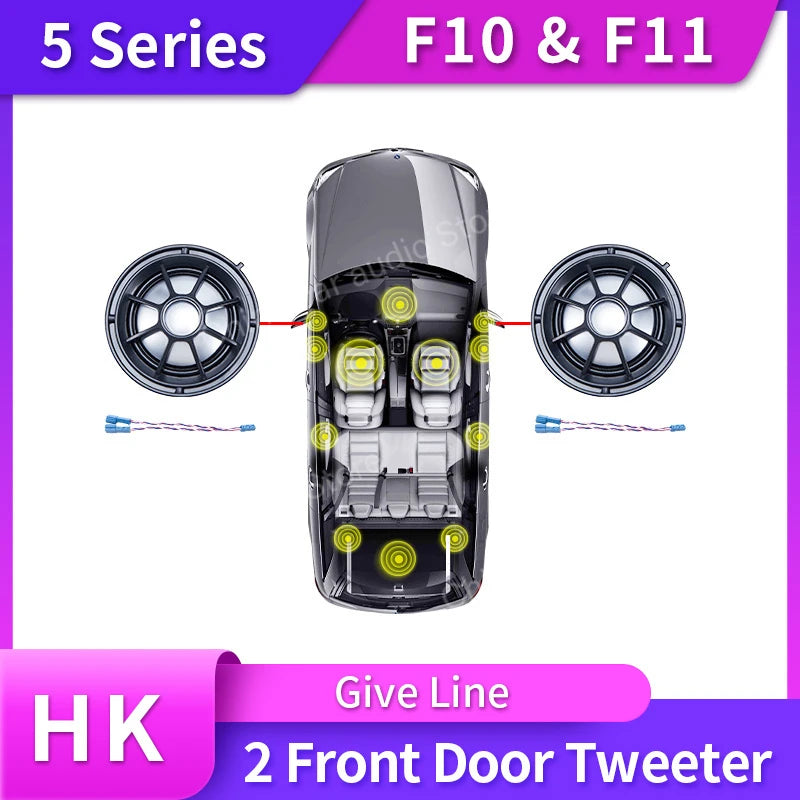 High Quality Audio Head Treble Horn Loudspeaker Music Sound Original Model Tweeter Speakers Covers Fit for BMW F10, F11 5 Series