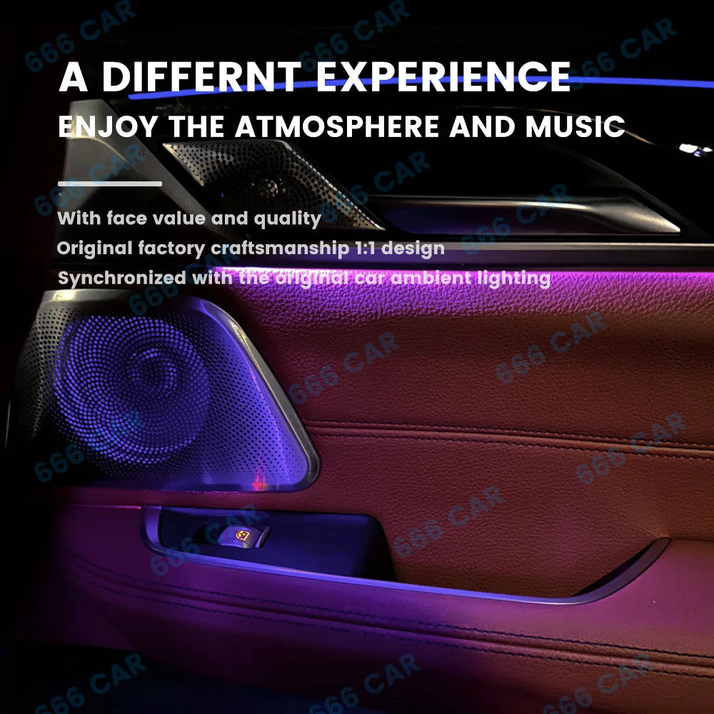 LED Speaker Cover Lamp For BMW G30 New 5 Series 11 Colour Car RGB Tweeter Midrange HiFi Music Stereo Horn Ambient Light Decorate