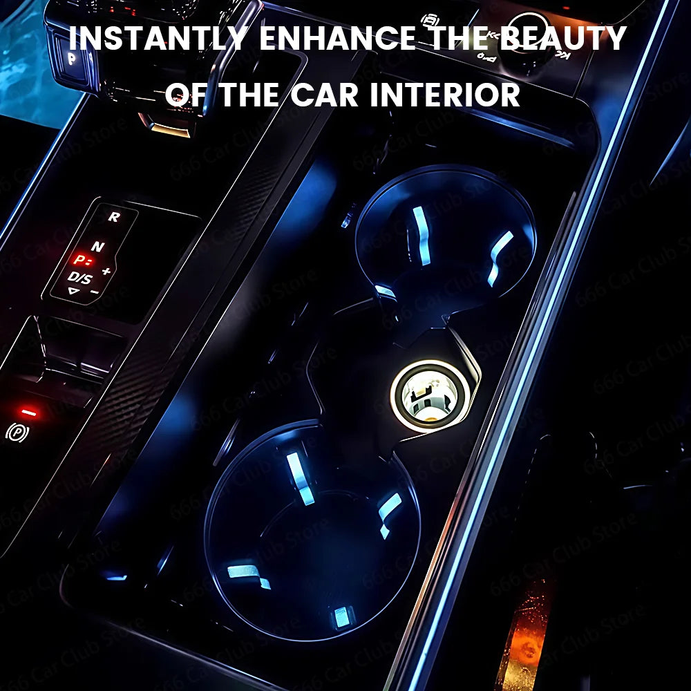 LED Cup Holder Light for Audi A6 C8 A7 A8 Q7 Q8 2019-2023 Interior Car Accessory Easy Install Ambient Lighting