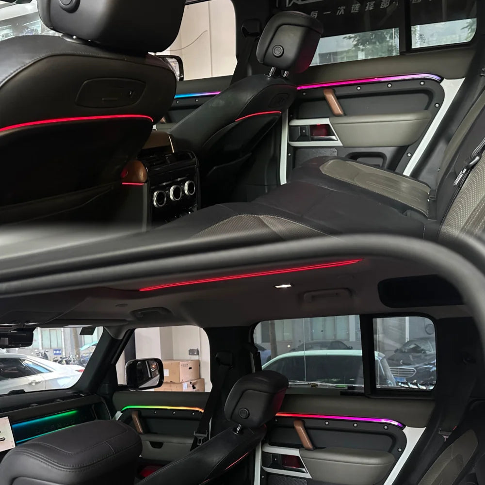 64 Color Car Ambient Light for Land Rover Defender 2020-2025 Dynamic Atmosphere Lighting Accessories Decoration for Upgrade