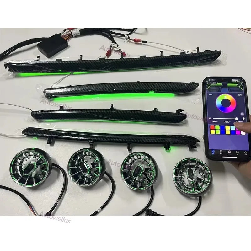 Auto Accessaries1:1 Mold 25 Lights Colorful Interior Ambient Light Fit For Audi A3 S3 2013-2020 Original Factory Car Interior Ac