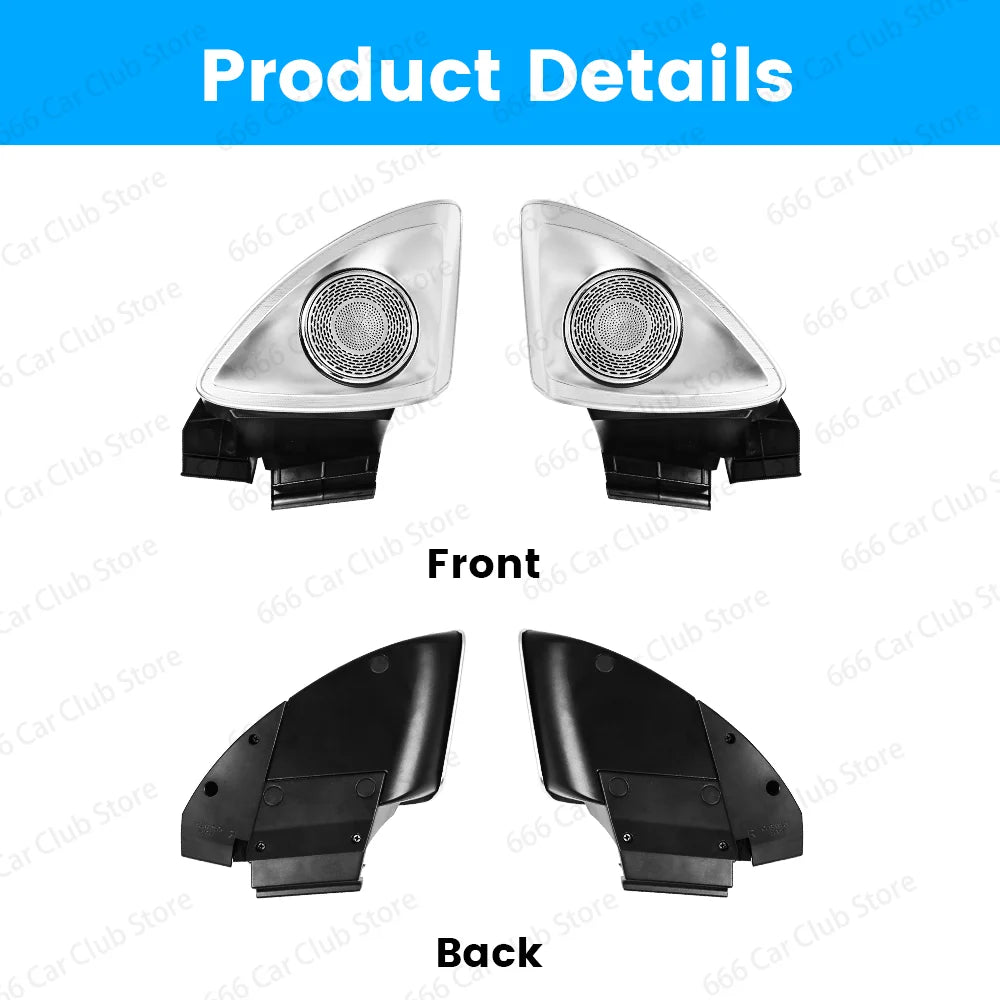 New 64 Colors 4D Tweeter Speaker For Mercedes Benz W257 CLS C257 Car RGB LED Ambient Light 4D Rotating Treble Horn Refit