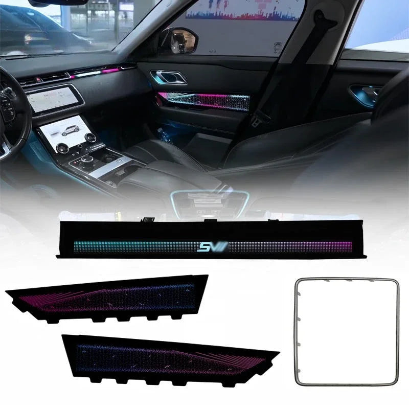 Car Interior Ambient Lighting Dynamic Symphony 64-color LED Auto Atmosphere Light Kit for Land Rover Velar 2017-2025