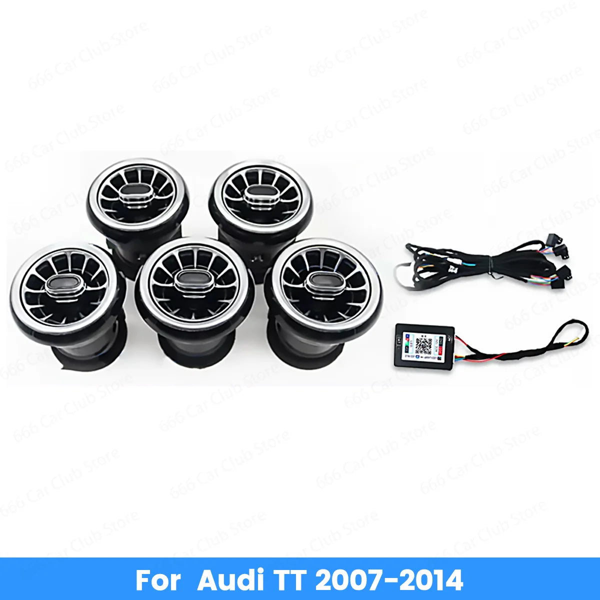 LED Air Vents For Audi TT 2007-2014 With APP Control 256 Colours Customizable Interior Car Vents