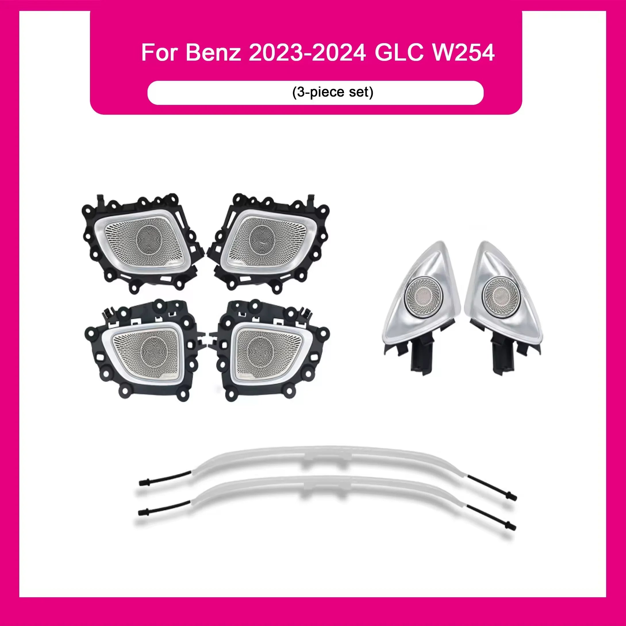 64 Color Car Ambient Light for Mercedes Benz C-Class W206 2022-2024 Speaker Edge Turbine Air Outlet Auto Interior Lighting