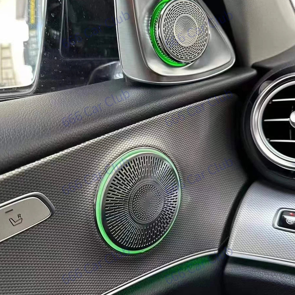 LED Speaker Covers For Mercedes Benz W205 W213 X253 W238 C/E/GLC Class E Coupe Car New Sound Metal Decoration Lamp Ambient Light