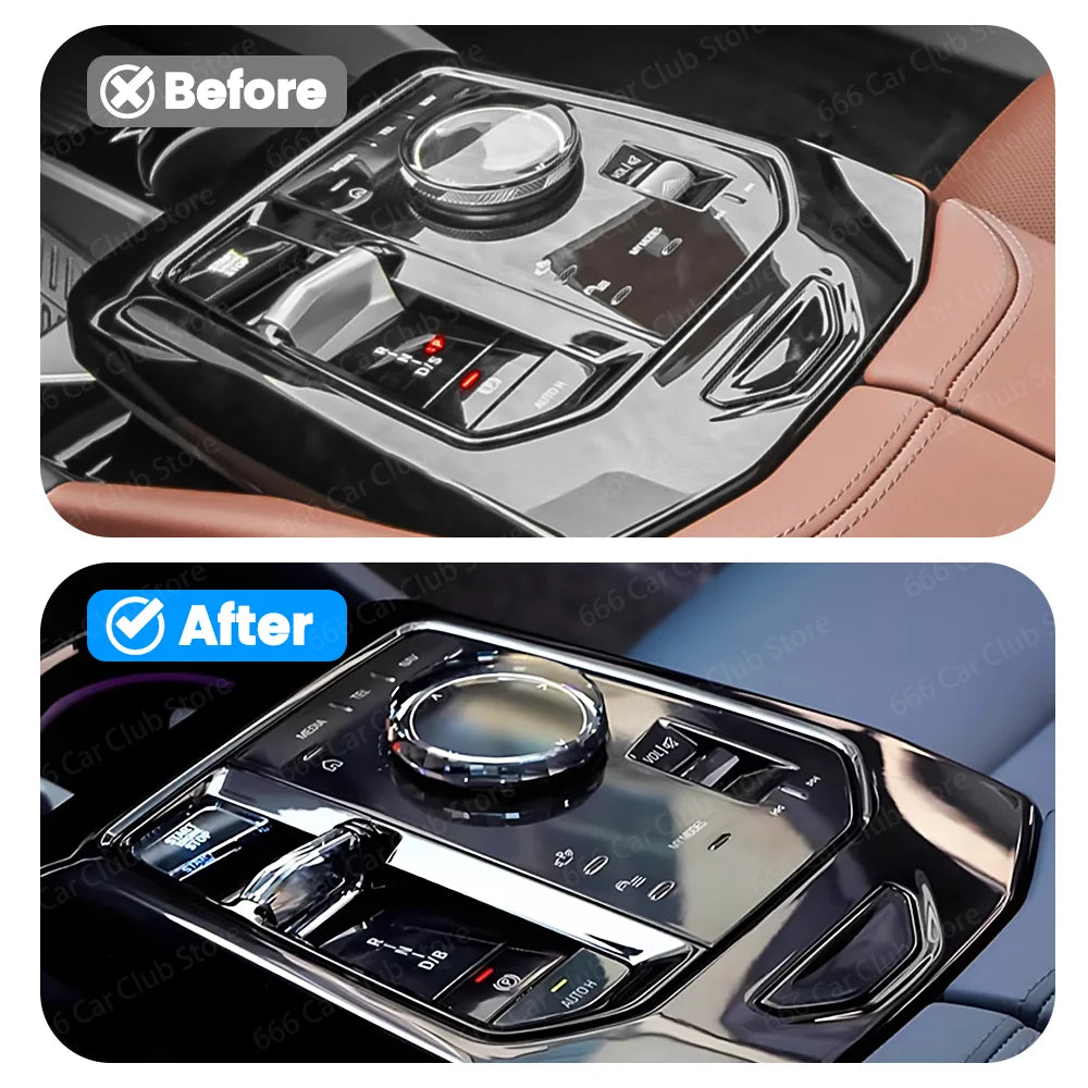 Artificial Crystal Glass Paddle Button Knob 4-piece Set For BMW 2024+ G60 G61 G70 New 5/7 Series M5 G90 iX i20 Multimedia Button