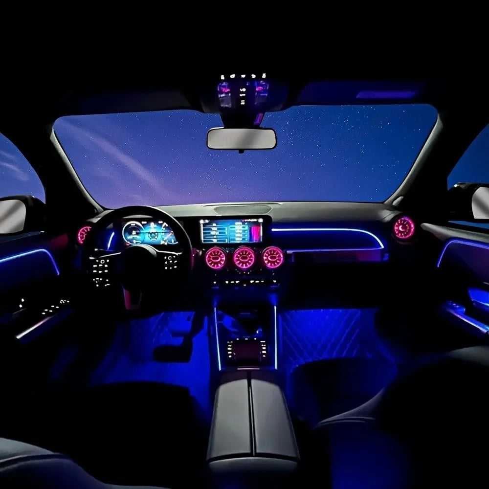 Car Ambient Light For Mercedes-Benz W177 W118 W246 CLA A 64 Colors LED Illuminated Atmosphere Ambient Light Advanced Air Outlet