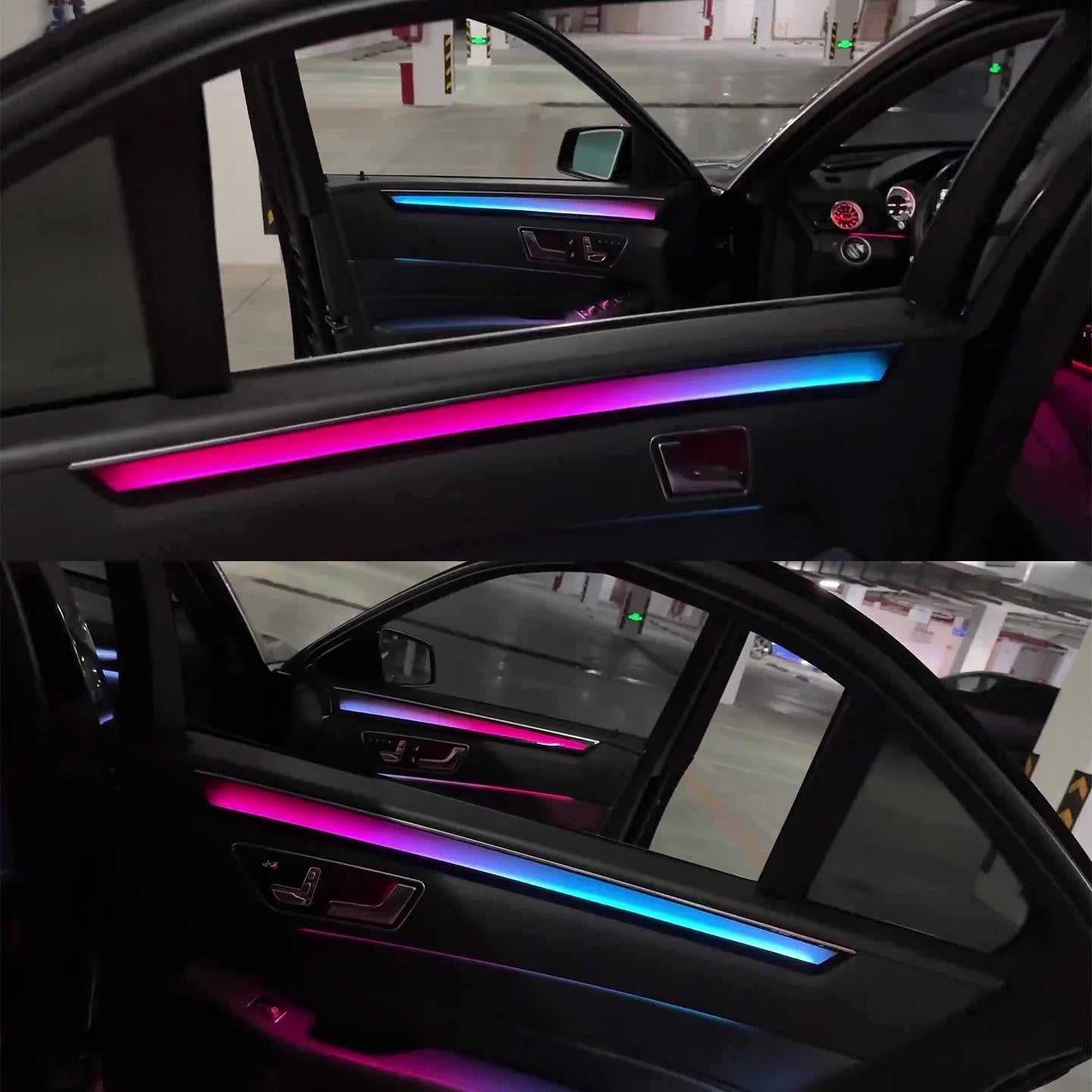 Car W212 64 Colors Ambient Lighting Kit For Mercedes Benz E-Class 2010 - 2015 Interior LED Air Vent Light Accessories