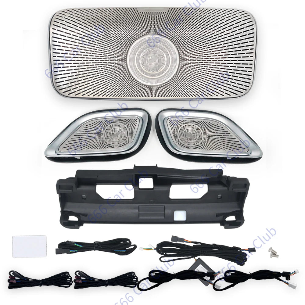 64 Colours Car Roof Surround Speaker For Mercedes-Benz S-Class W223 S450L S500 S480 S680 LED Speaker Cover 4D Rotating Tweeter