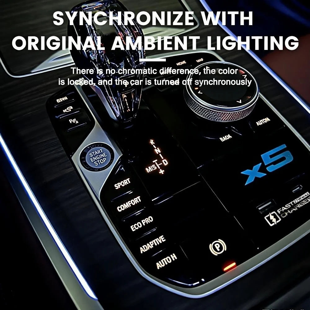 LED 11 Color Ambient Light Center Console Docking Station For BWM 3/4Series G20 G22 G26 G28 X3 X4 X5 Car Lnterior Modification
