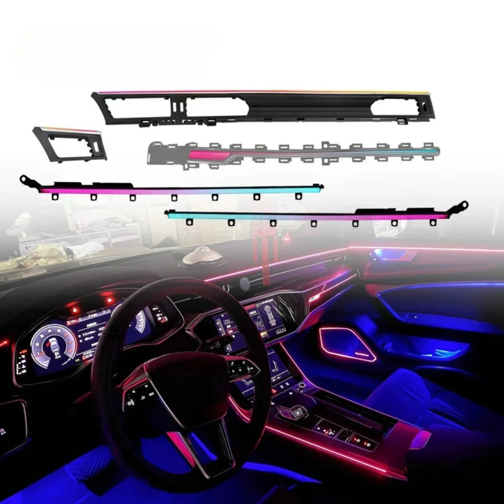 Car 64 Colors Active Lighting For Audi A6L C8 2019-2025 Interior LED Symphony Rainbow Ambient Light Decorative Accessories