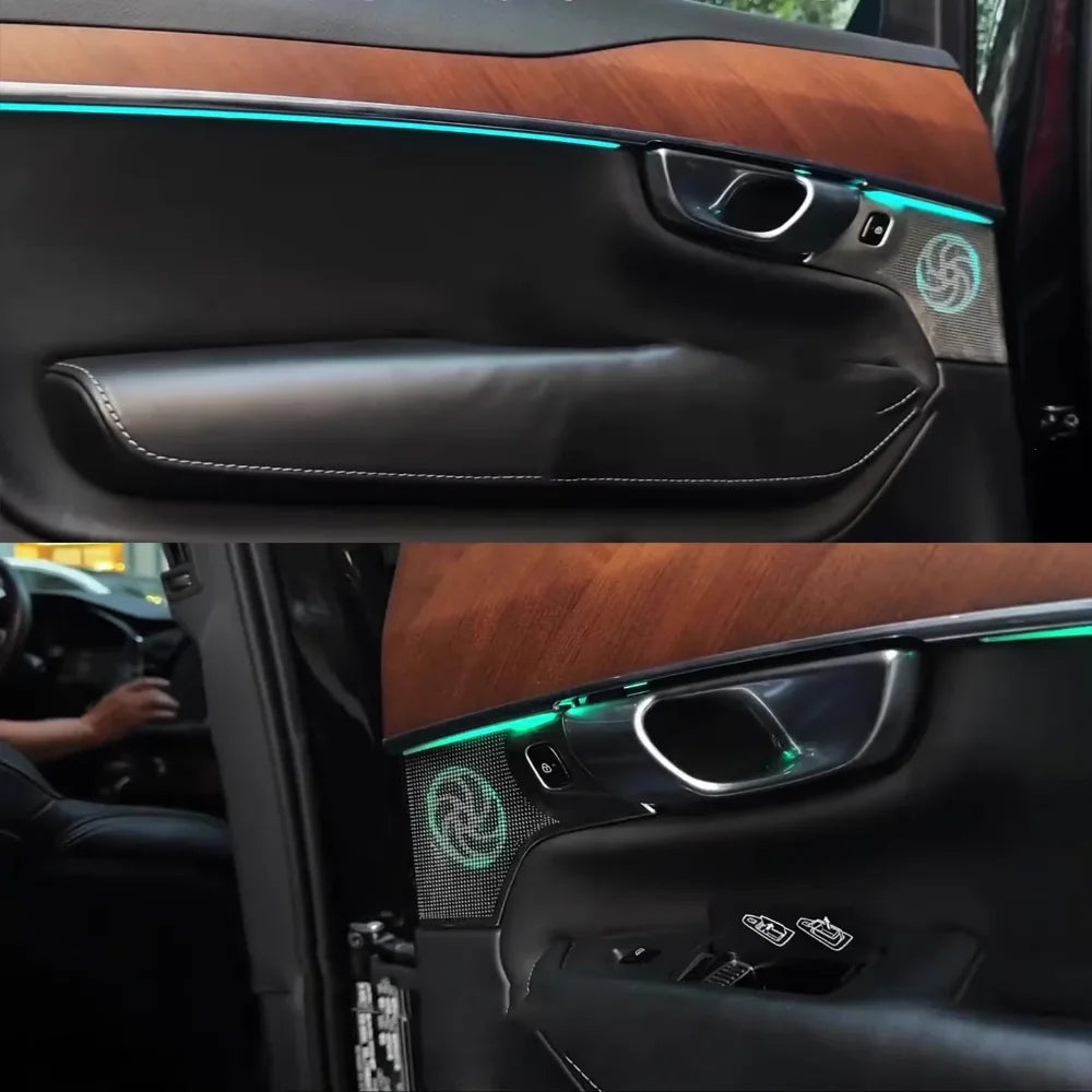 Car Interior LED Light Kit for Volvo XC90 2015-2024 Models Dynamic Speaker Cover Symphony Ambient Lighting Trim Accessory