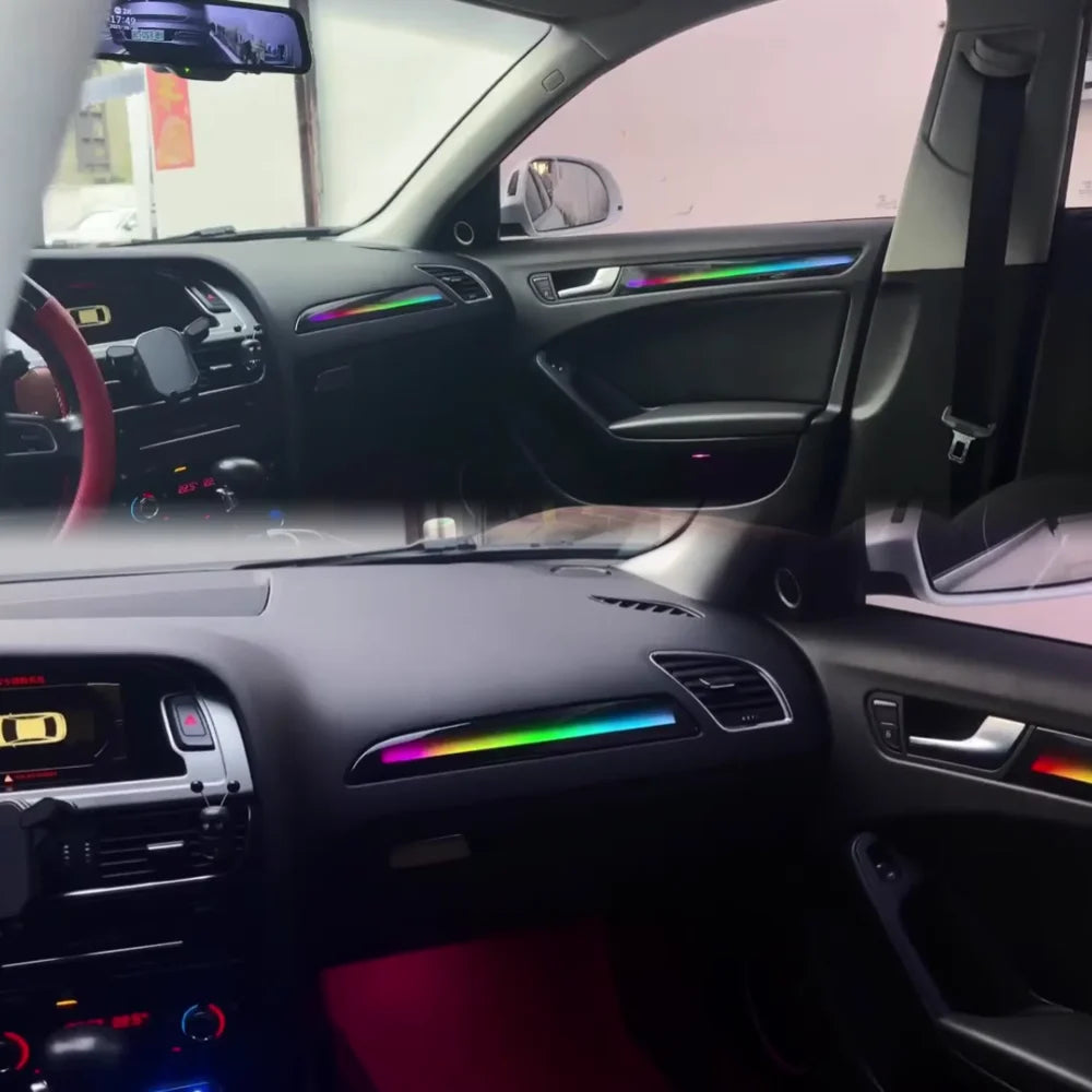 Upgrade 64-color Dynamic Ambient Lighting to 2009-2016 for Audi A4L Car Interior Symphony Rainbow LED Kit