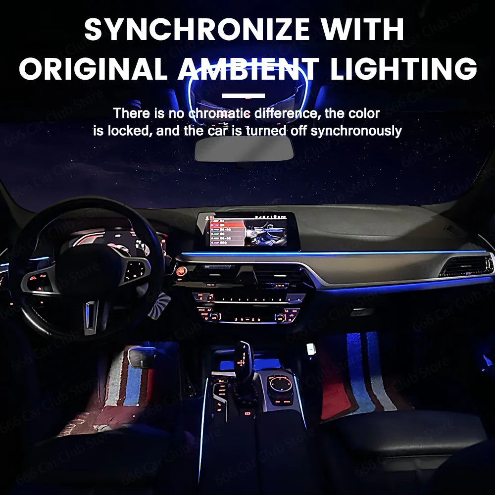 11 Color Ambient Light interior Decorative Light For BMW 5 Series G30 ABS Material Car Interior Lighting