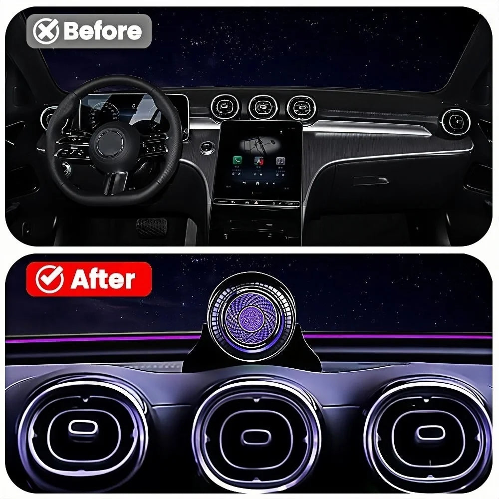 LHD 64 Colors Rotating Center Car Audio For Mercedes BENZ C W206 W205 GLC X254 X253 4D Tweeter Speaker Car Audio Accessories
