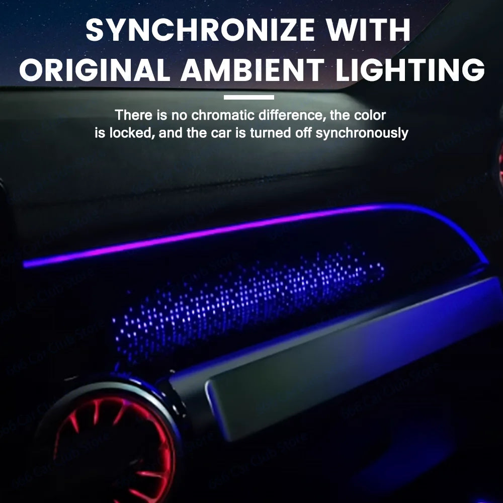 64 Color LED Co Pilot Decorative Panel For Mercedes Benz GLB-Class W247 X247 Automotive Dashboard Decorative Light