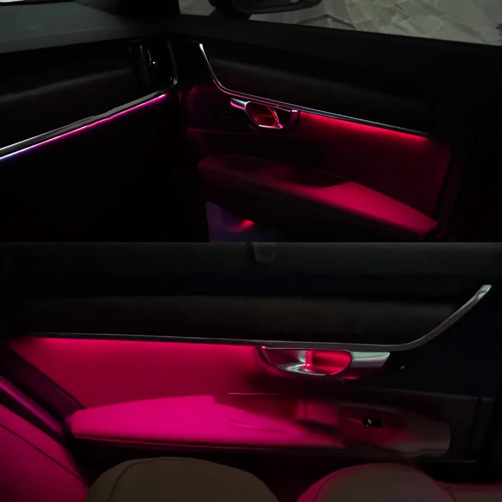 Car Interior LED Light Kit for Volvo XC90 2015-2024 Models Dynamic Speaker Cover Symphony Ambient Lighting Trim Accessory