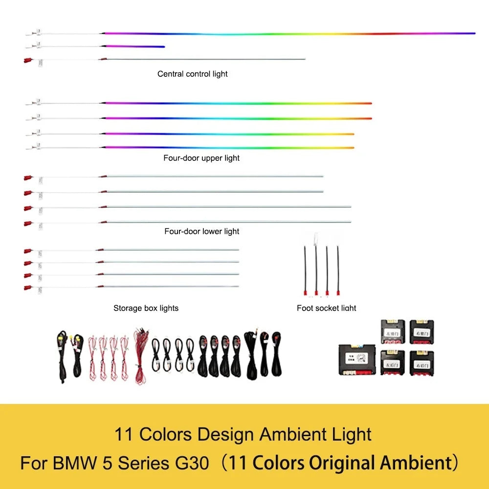 11 Colors OEM Design Ambient Light for BMW 5 Series G30 G31, G30 Interior Lighting Upgrade