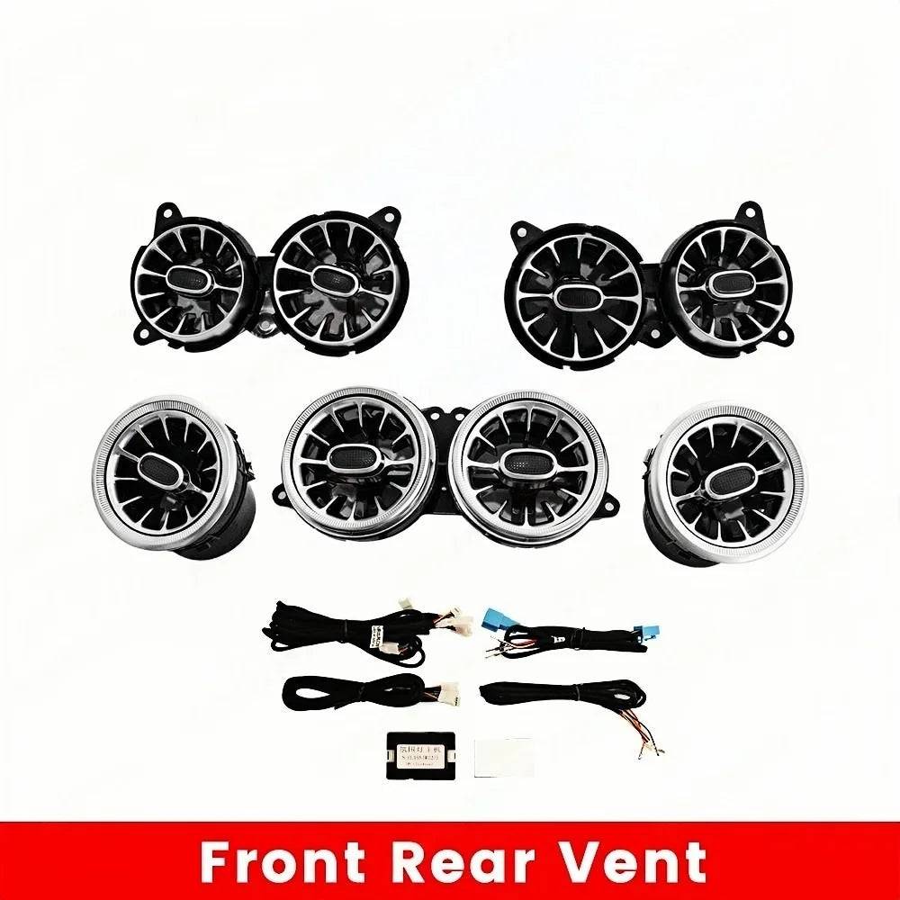 7/64 colors For Benz W222 S-Class S400 S450 Ambient Light 4D Rotary Speaker Atmosphere Lamp Air Vent Tweeter Car Interior Light