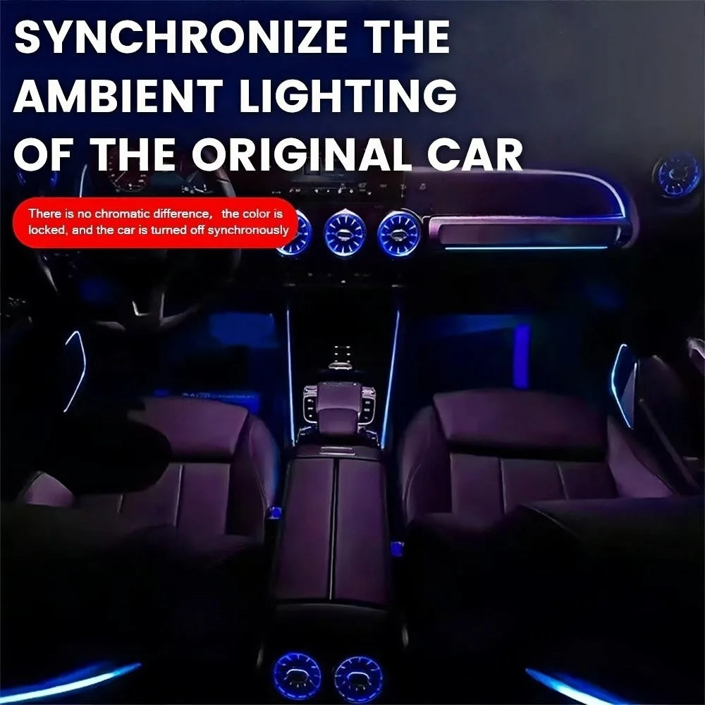 Car Ambient Light For Mercedes-Benz W177 W118 W246 CLA A 64 Colors LED Illuminated Atmosphere Ambient Light Advanced Air Outlet
