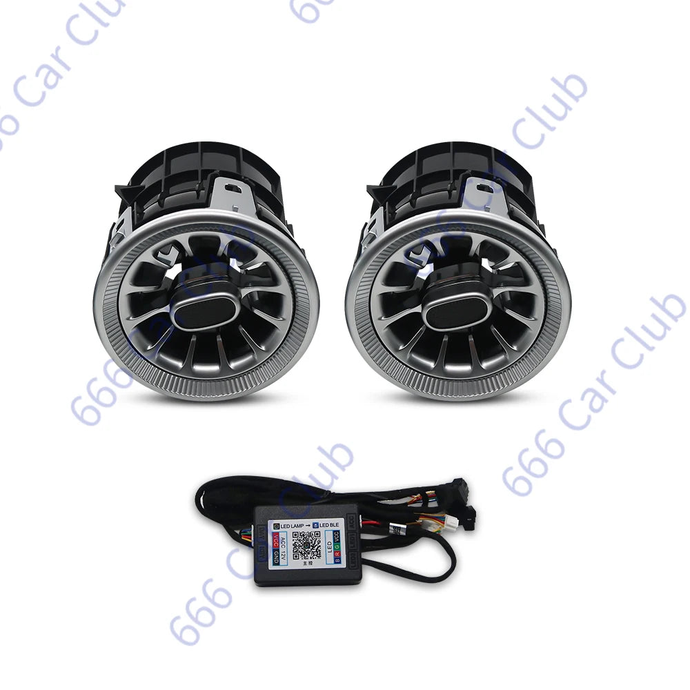 256 Colour LED Vent Decorative lamp For Ford Mustang 2015-2023 Bluetooth APP Control Car Air Turbine Outlet Nozzle Ambient light