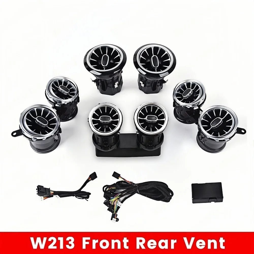 64 Colors LED Air Vents For Mercedes Benz W213 E-Class E Coupe W238 E43 E53 3D Rotating Tweeter Speaker Interior Ambient Light