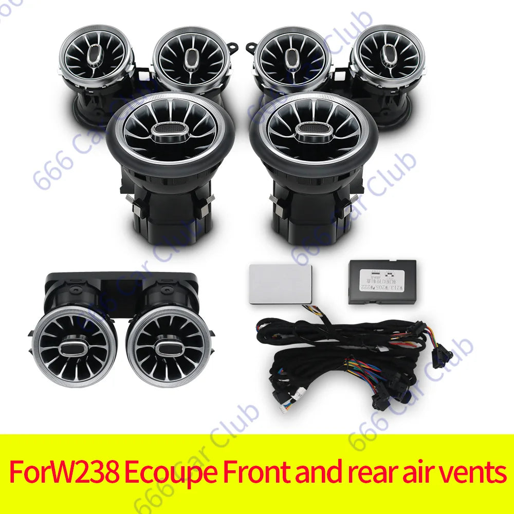 64 Colours LED Air Vents 3D Speaker For Mercedes Benz W213 E-Class E-Coupe E43 E53 E250 Interior Ambient Light Decorative Lamp