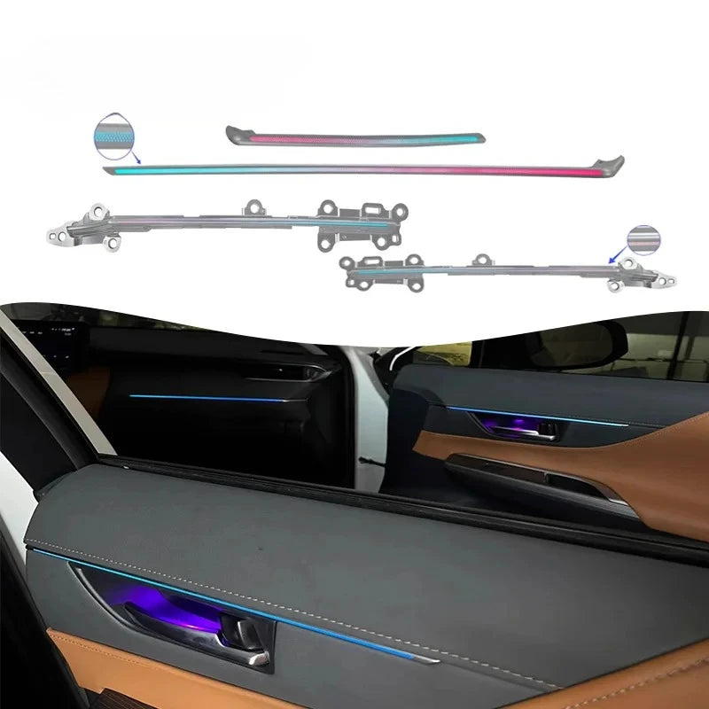 Upgraded 12V 3-5W Car Interior 64 Color Ambient Light For Toyota Harrier/Veloz LED Dynamic Symphony Atmospheric Light Kit