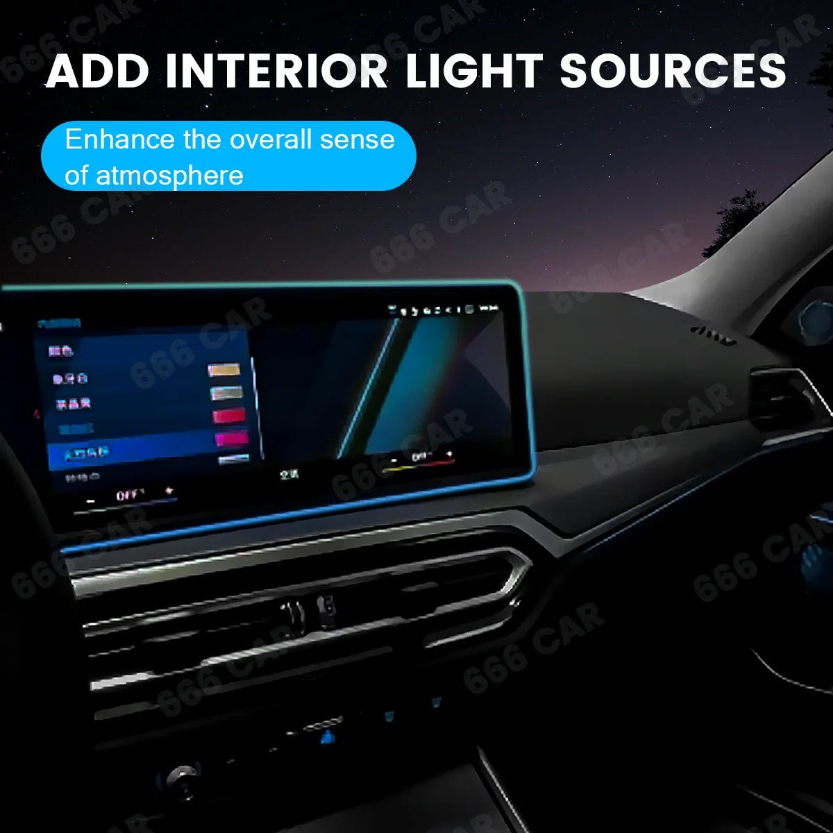 11 Color Screen Ambient Light For BMW G20 G26 G60 G05 X5 G06 X6 G07 X7 M3 M4 i3 i4 i5 Series  LED Car Screen light Decoration