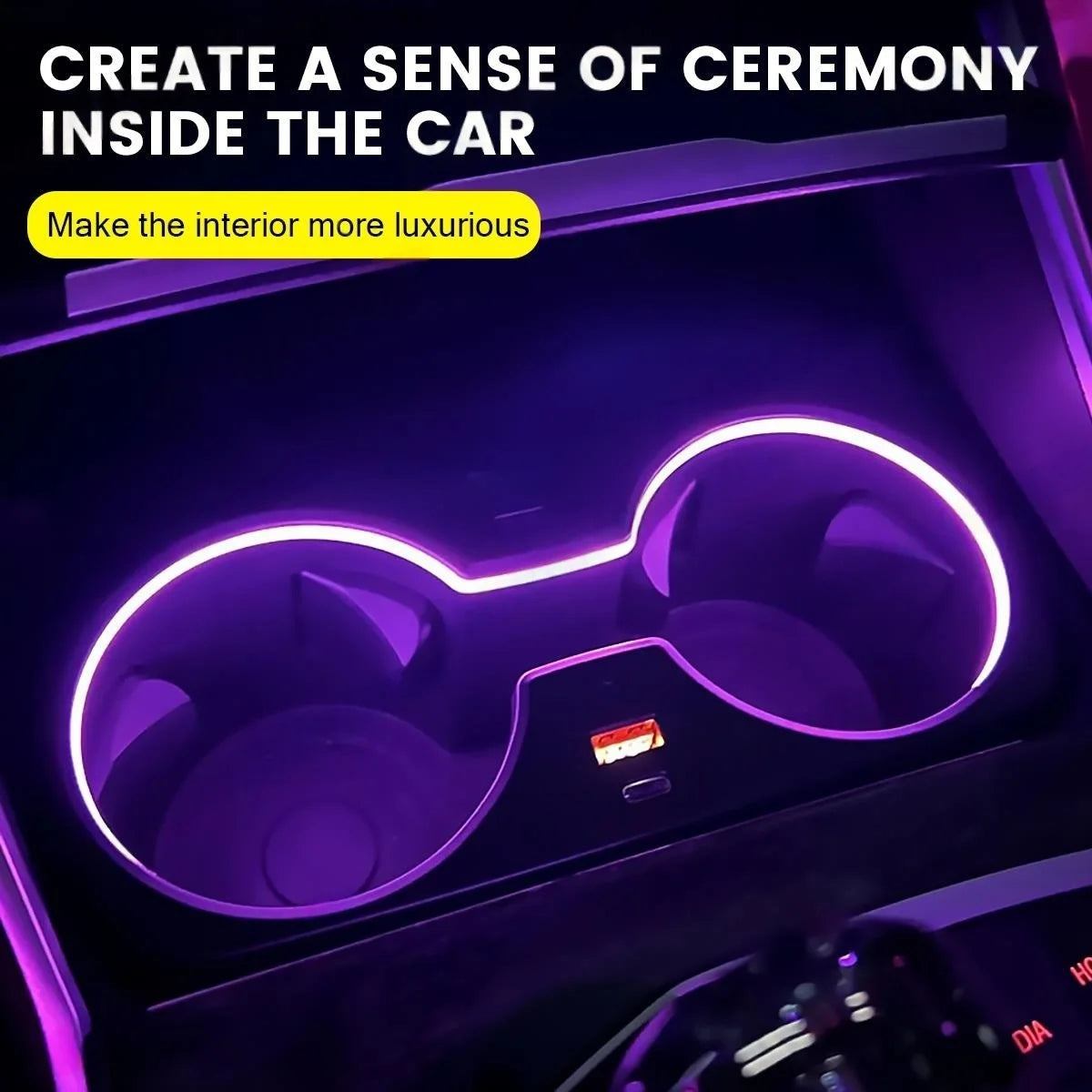 2/3/4 Series Cup Holder Lamp Ambient Light with Ultra-fast Charging For BMW G20 i3 i4 G22 Car Cup Frame 11 Colours LED